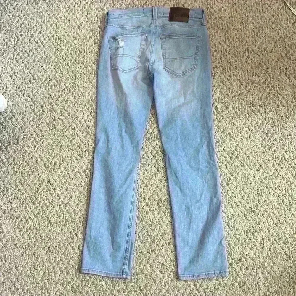 HOLLISTER Skinny Fit Advanced Stretch Light Wash Distressed Women 28 (length 30) - Picture 10 of 14